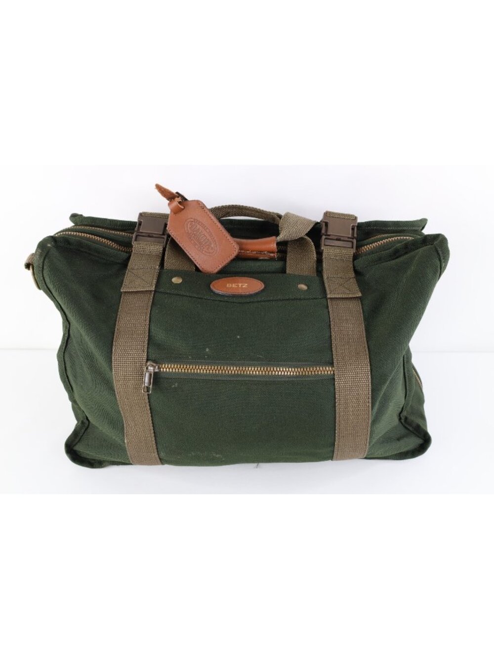 Vtg Tumi Dakota Distressed Cordura Ballistic Nylon Leather Trim Handled Bag USA